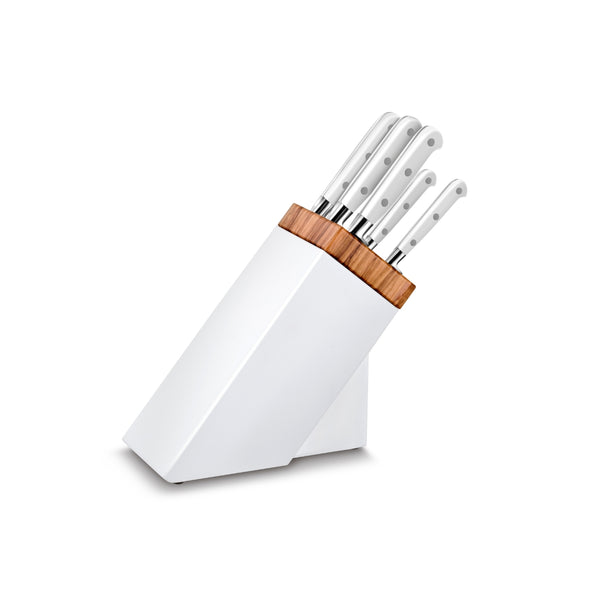 White sales knife block