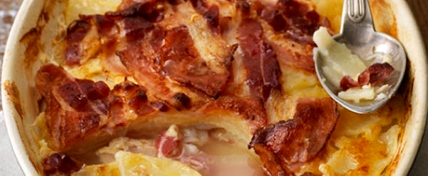 Gratin Polesano (potato and cheese gratin with pancetta) by Valentina Harris