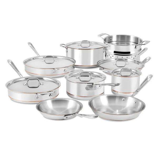 All-Clad Copper Core Set of 15 Pans w/Lids