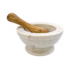 Bisetti Marble Mortar w/Olive Pestle - 18cm