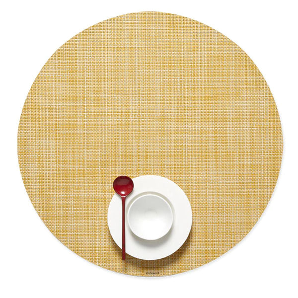 Chilewich Mini Basket Round Placemat - Ochre