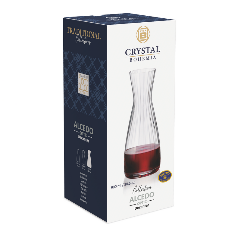 Crystal Bohemia Fluted Carafe - 900ml