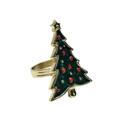 Walton & Co Enamelled Christmas Tree Napkin Ring