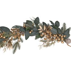 Eucalyptus/Gold Berry Garland 1.8m