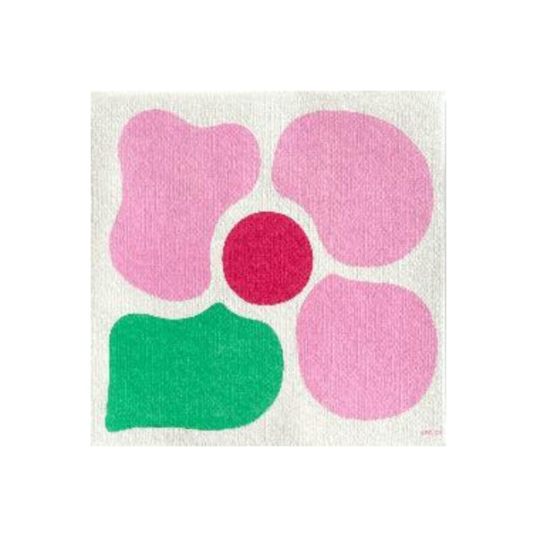 Francoise Paviot Cocktail Napkins - Rose Flower