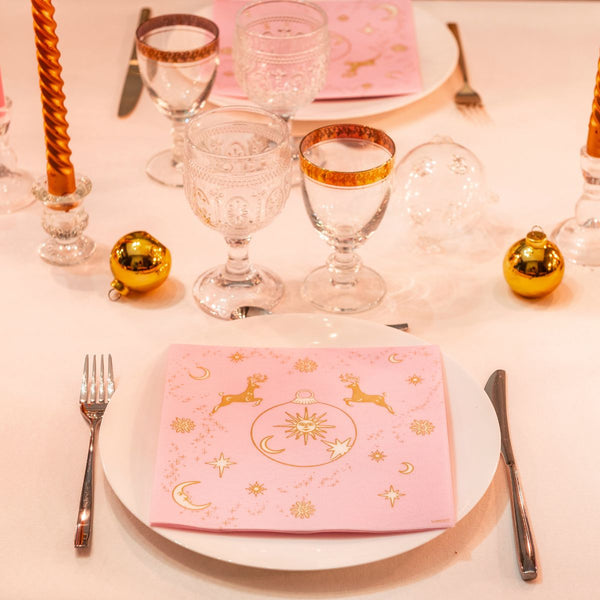 Francoise Paviot Dinner Napkins - Astral Pink