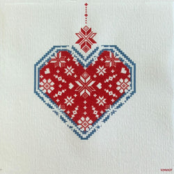 Francoise Paviot Dinner Napkins - Embroidered Heart