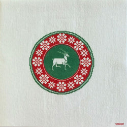 Francoise Paviot Dinner Napkins - Embroidered Reindeer