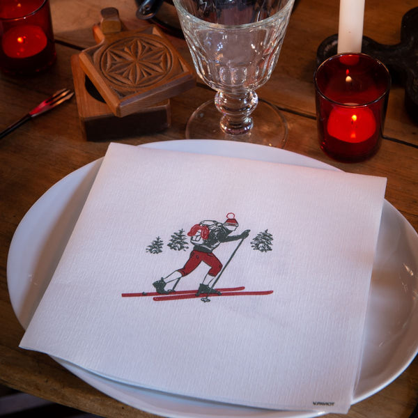 Francoise Paviot Dinner Napkins - Nordic Ski