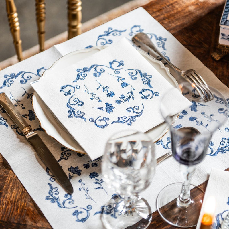 Francoise Paviot Dinner Napkins - Regency Blue