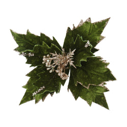 Green/Gold Poinsettia Decoration