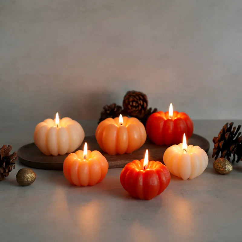 The Recycled Candle Company Small Handmade Pumpkin Candle - Cream