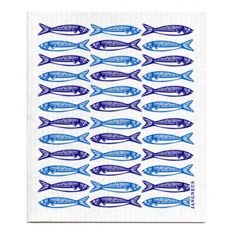 Jangneus Blue Sardines Dishcloth