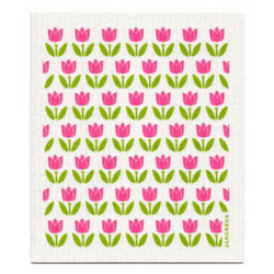 Jangneus Pink Tulip Dishcloth