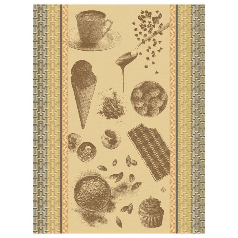 Le Jacquard Francaise Chocolats Tea Towel - Cocoa