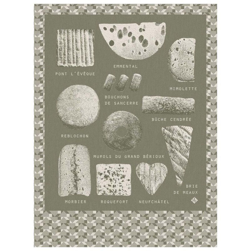 Le Jacquard Francaise Fromages Tea Towel - Green