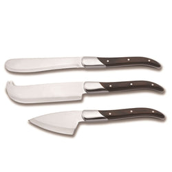 Legnoart Fromager Cheese Knife Set of 3 - Dark Wood