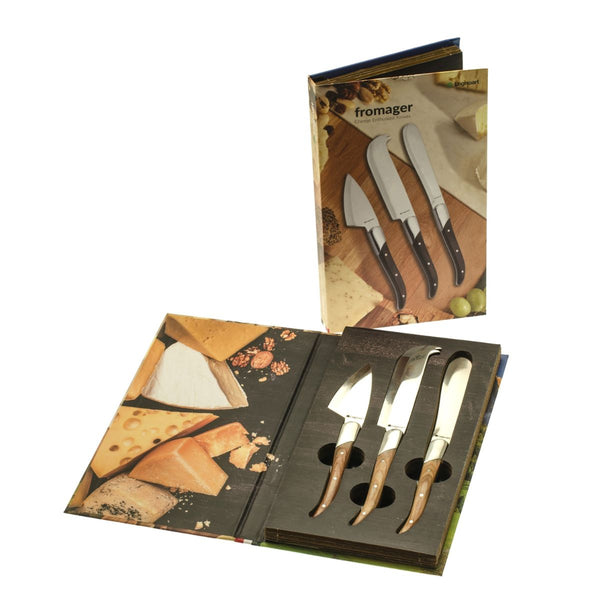 Legnoart Fromager Cheese Knife Set of 3 - Dark Wood