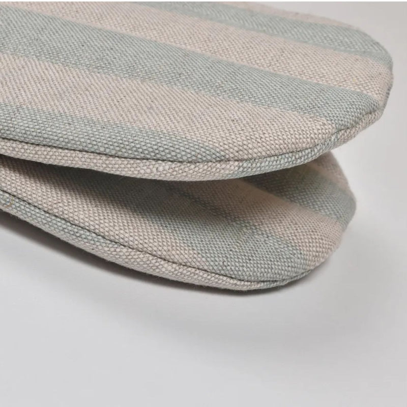 Linas Linen Oven Mitt - Sage Stripe