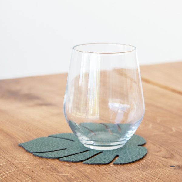 Lind DNA Leather Leaf Coaster - Pastel