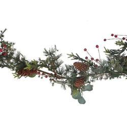 Mixed Fir/Cone/Berry Garland 1.8m