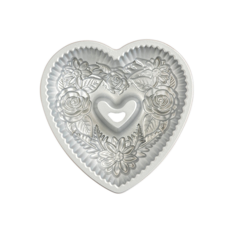 Nordic Ware Floral Heart Bundt Tin