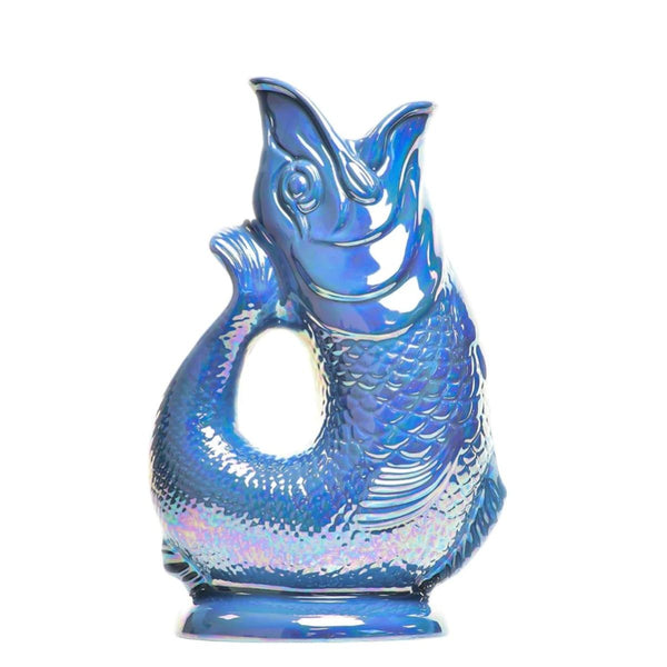 Original Fish Gluggle Jug 1.3ltr  - Sea Blue Lustre