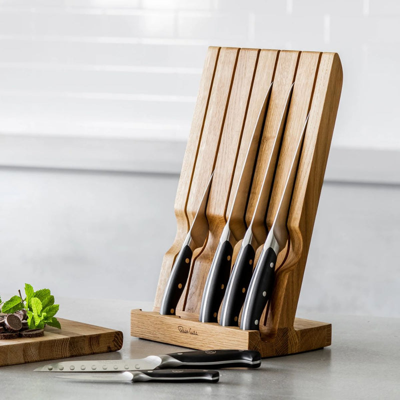 Robert Welch Professional Oak Knife Block Set - 6pc