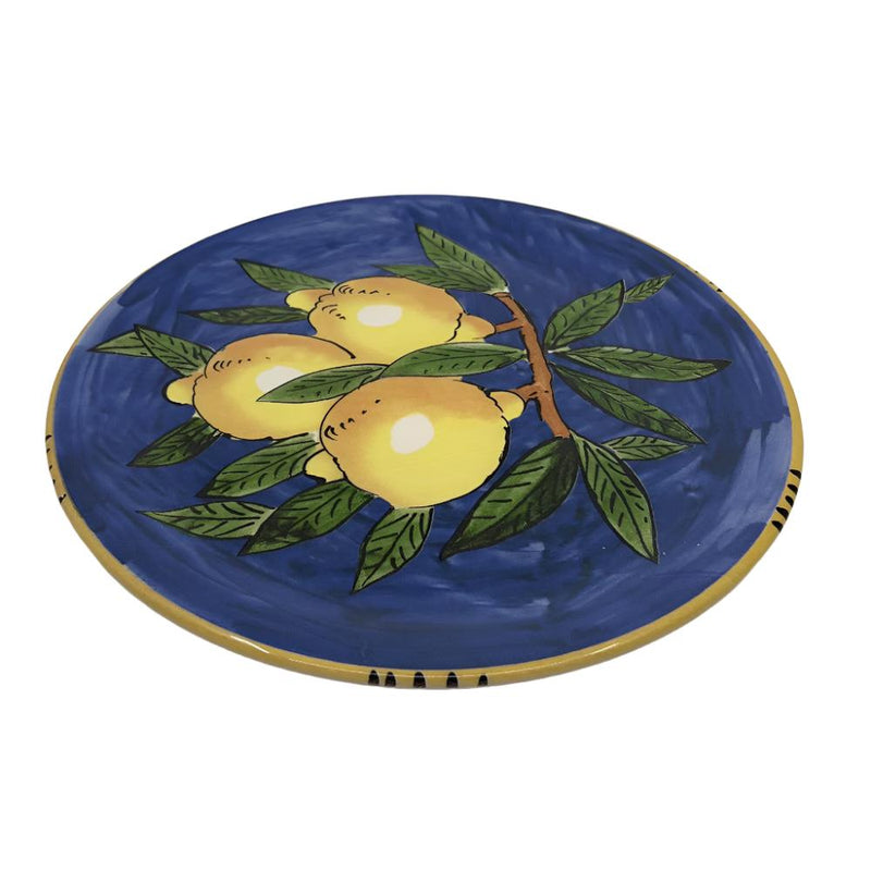 Sicilian Lemon Large Plate 31cm - DarkBlue