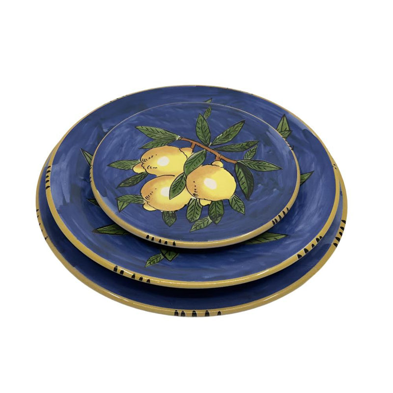 Sicilian Lemon Large Plate 31cm - DarkBlue