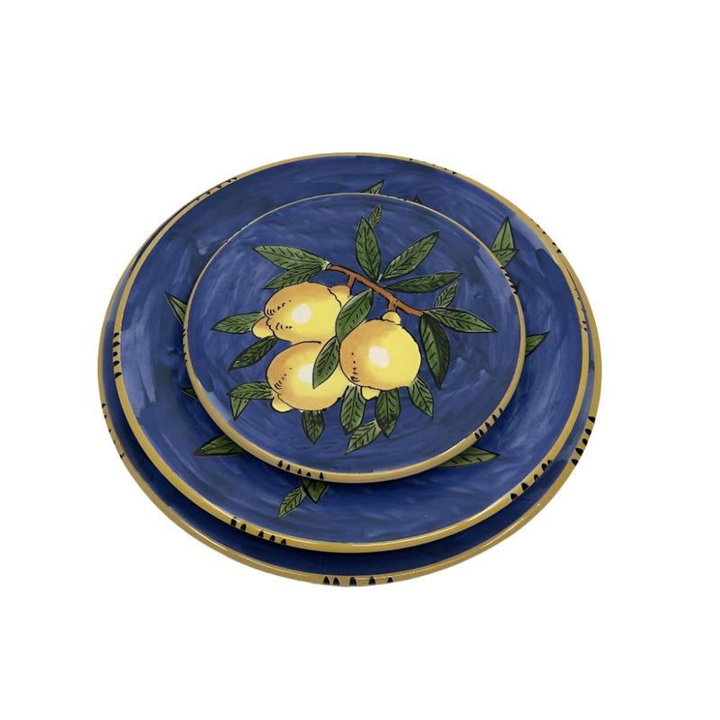 Sicilian Lemon Large Plate 31cm - DarkBlue