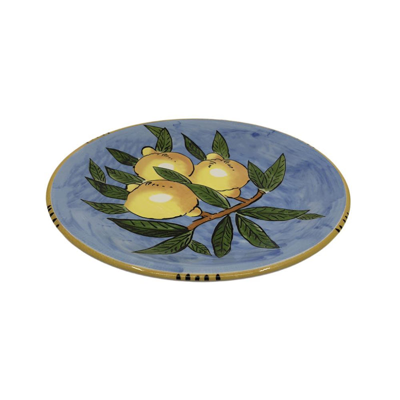 Sicilian Lemon Dinner Plate 27cm - LtBlue