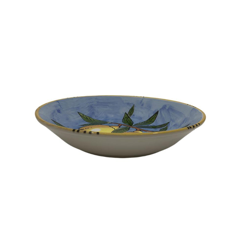 Sicilian Lemon Pasta Bowl 21cm - LtBlue