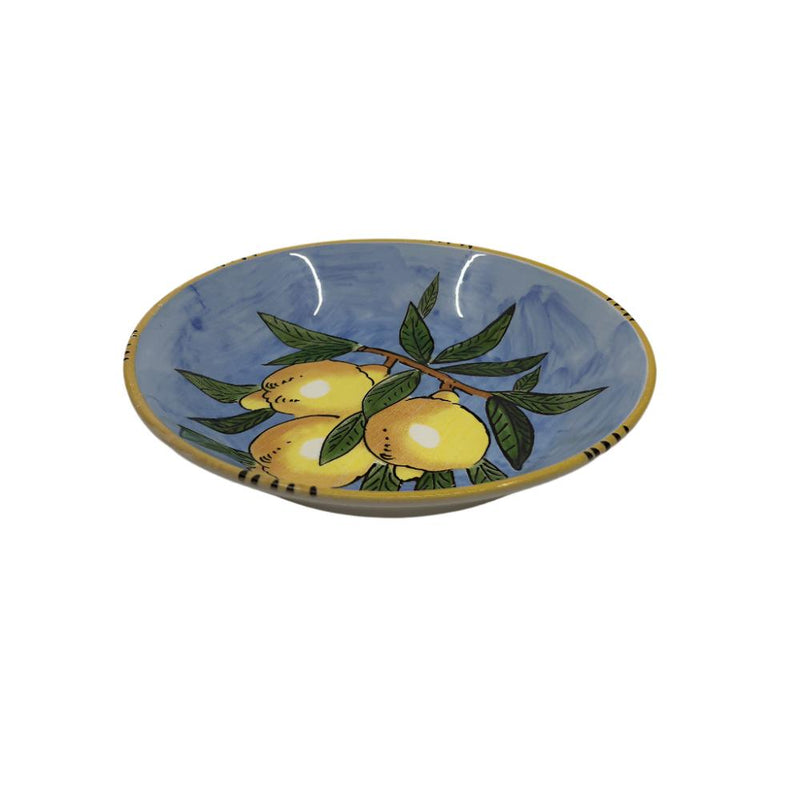 Sicilian Lemon Pasta Bowl 21cm - LtBlue