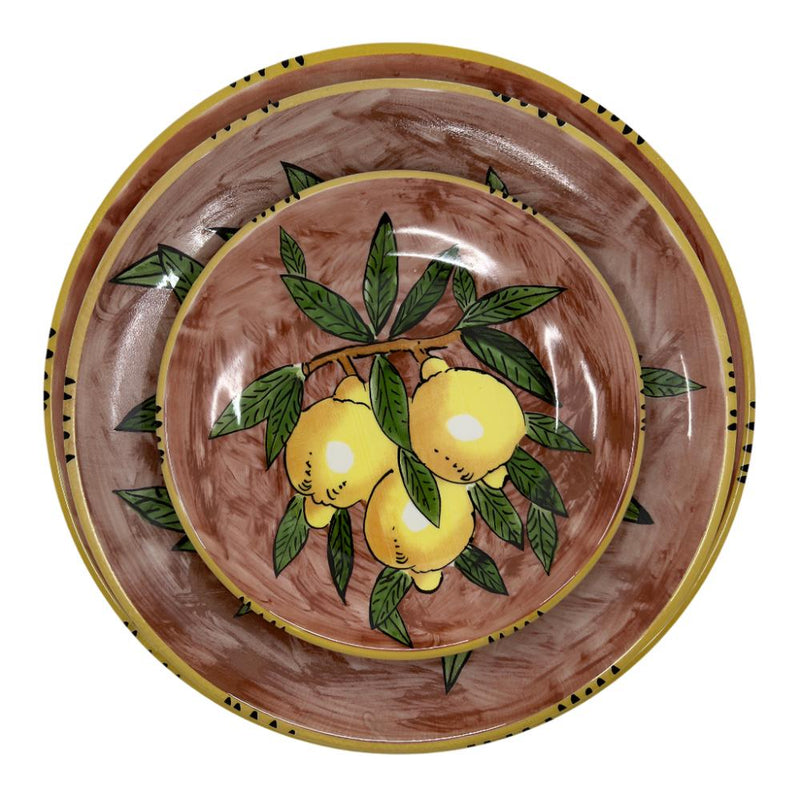 Sicilian Lemon Side Plate 20cm - Red