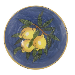 Sicilian Lemon Serving Bowl 30cm - DarkBlue