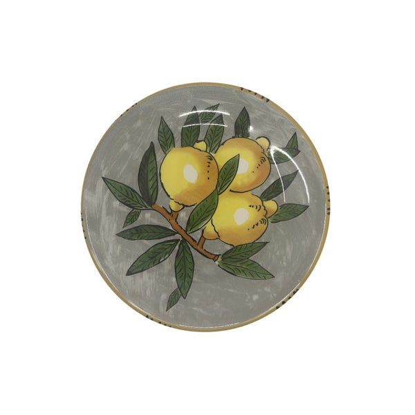 Sicilian Lemon Side Plate 20cm - Grey