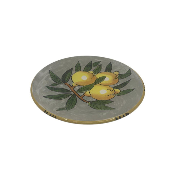 Sicilian Lemon Side Plate 20cm - Grey