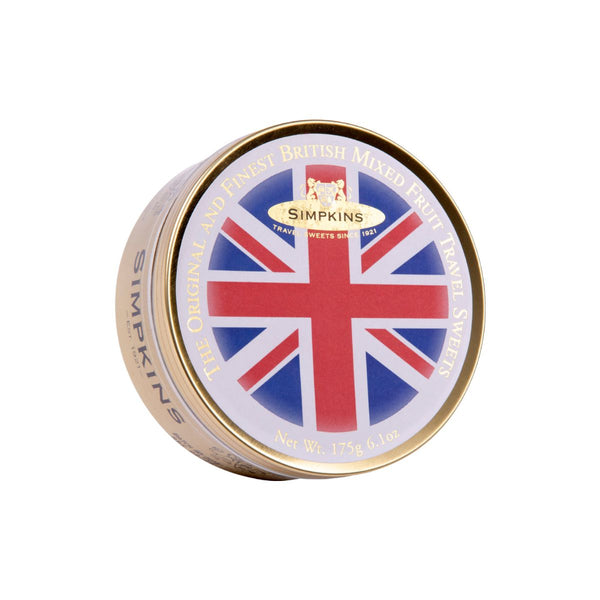 Simpkins Union Jack Fruit Drops Tin