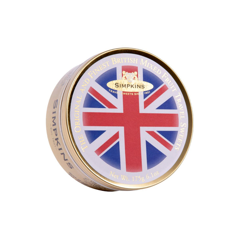 Simpkins Union Jack Fruit Drops Tin