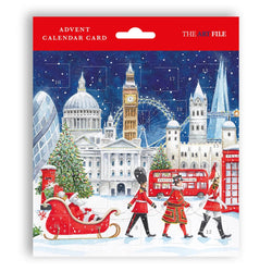 Snowy London Christmas Advent Card