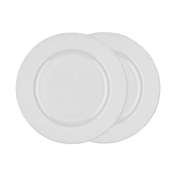 Geneviève Lethu White Porcelain Dinner Plates - Pair