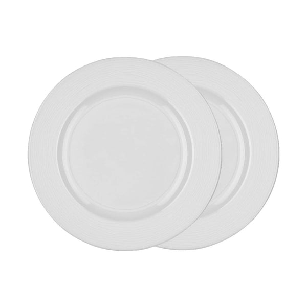 Geneviève Lethu White Porcelain Dinner Plates - Pair