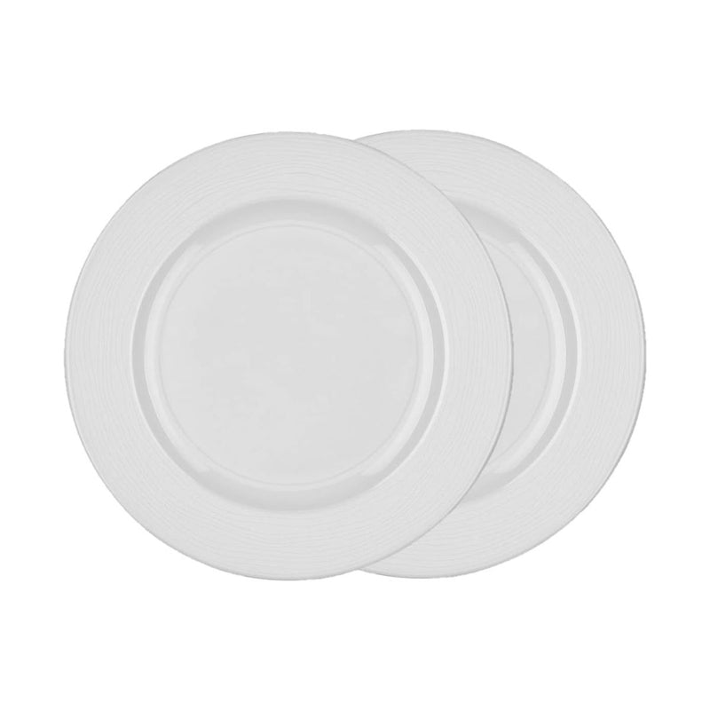 Geneviève Lethu White Porcelain Dinner Plates - Pair