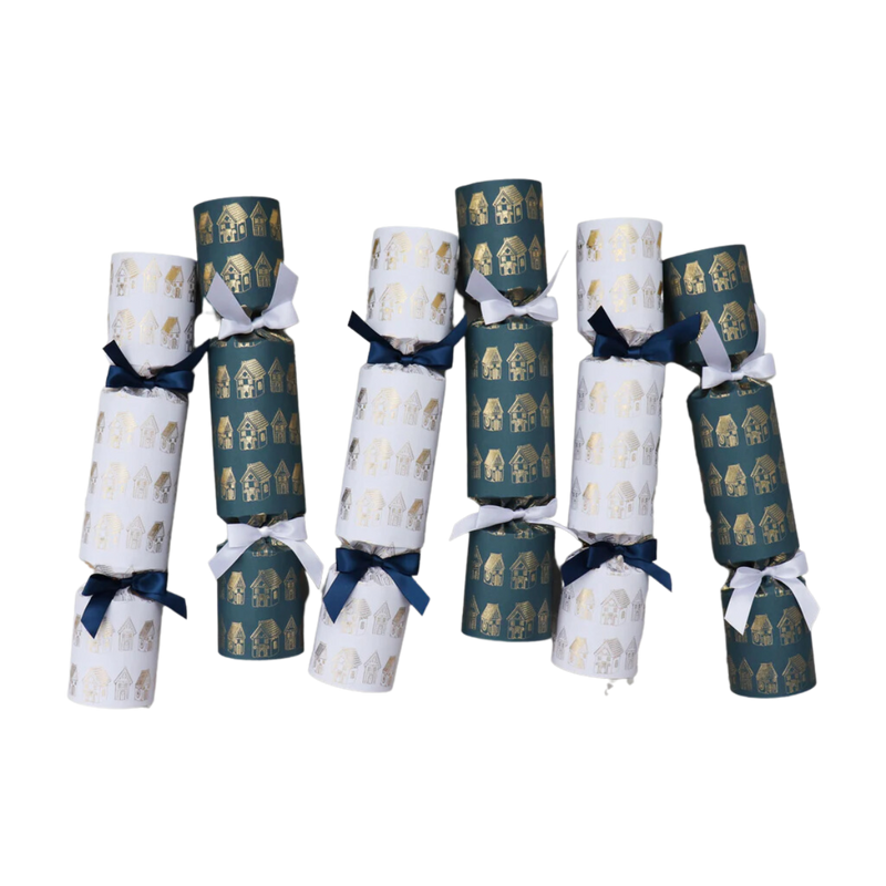 Nancy & Betty  Christmas Cracker Set of 6 - Gingerbread Village