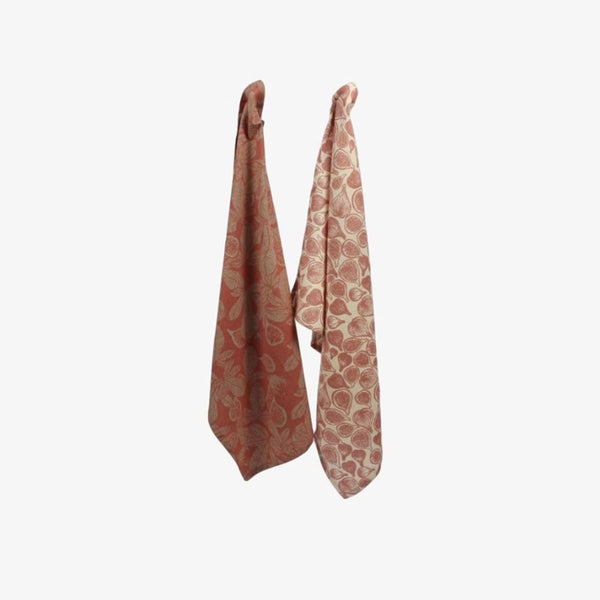 Raine & Humble Fig Tree Tea Towel (Pair) - Rose