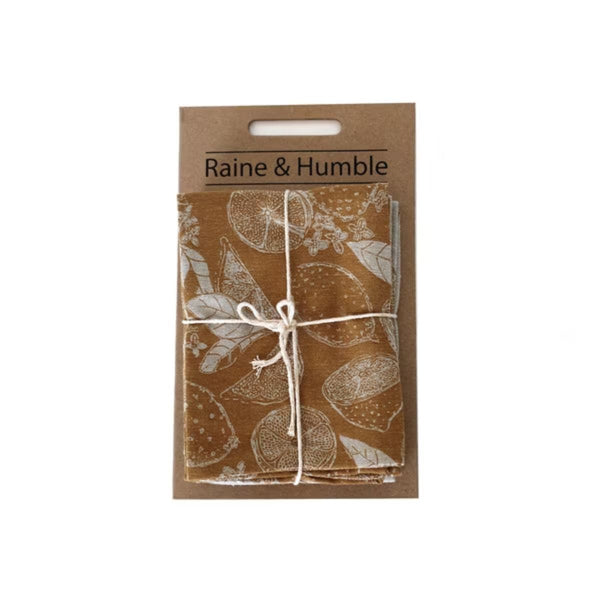 Raine & Humble Lemonade Tea Towel (Pair) - Yellow