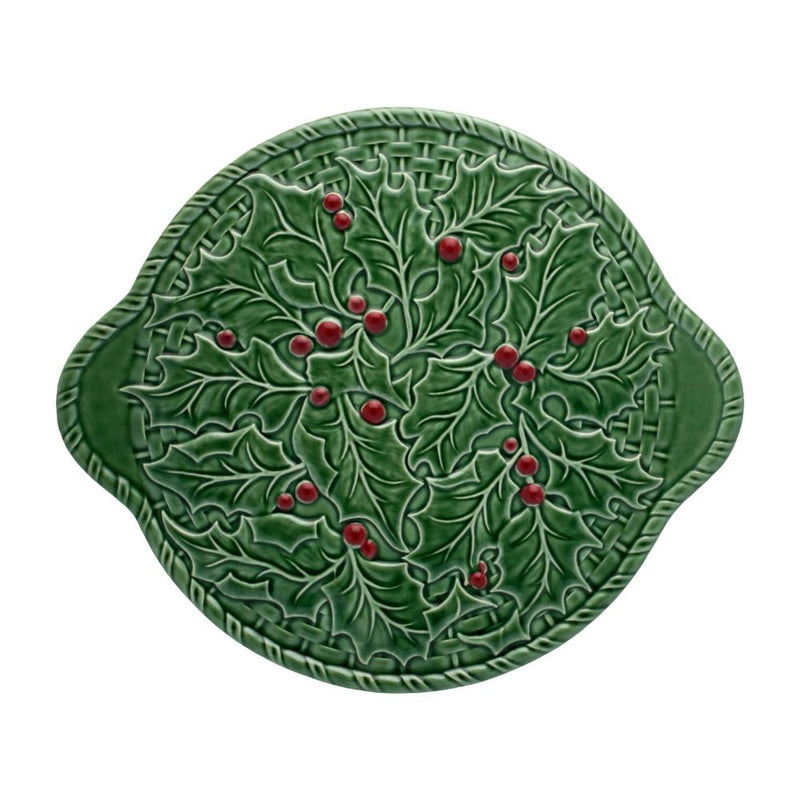 Bordallo Pinheiro Holly Cake Serving Plate - 36cm