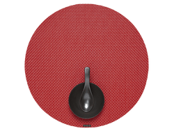 Chilewich Basketweave Round Placemat - Chilli