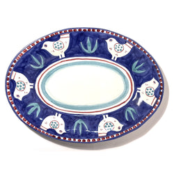 Amalfi Blue/Green Gallina Oval Dish - 43cm